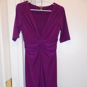 Chaps Faux Knot Tea-Length Dress